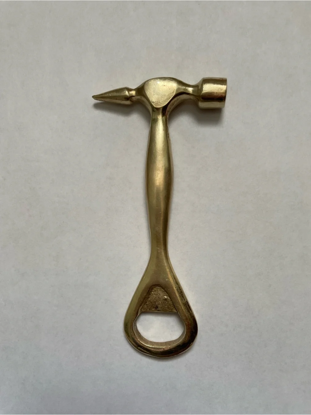 Vintage Brass Hammer Bottle Opener - Mid-century Modern
